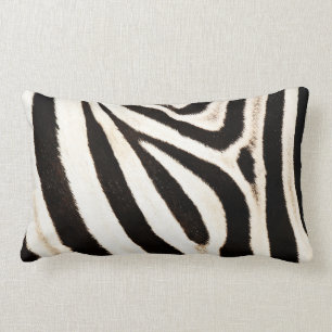 Almofada Lombar Zebra Esconde, Pele Faux, Lumbar De Grande Faixa