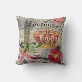 Almofada London England Viagem Vintage Europe Art