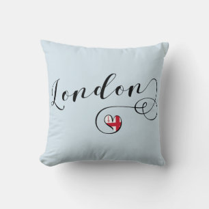Almofada London Heart Travesseiro decorativo, Inglaterra