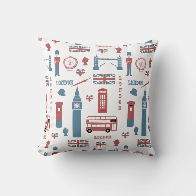 Almofada Londres Inglaterra Big Ben Bandeira Inglesa Guarda (Frente)