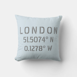 Almofada Londres Latitude & Longitude