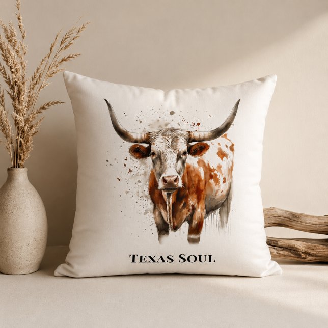 Almofada Longhorn Legacy Enfeite de Rancho Western (Criador carregado)