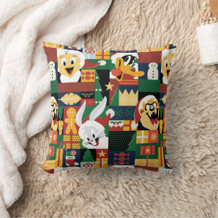 Almofada LOONEY TUNES™ Holiday Block Patterno