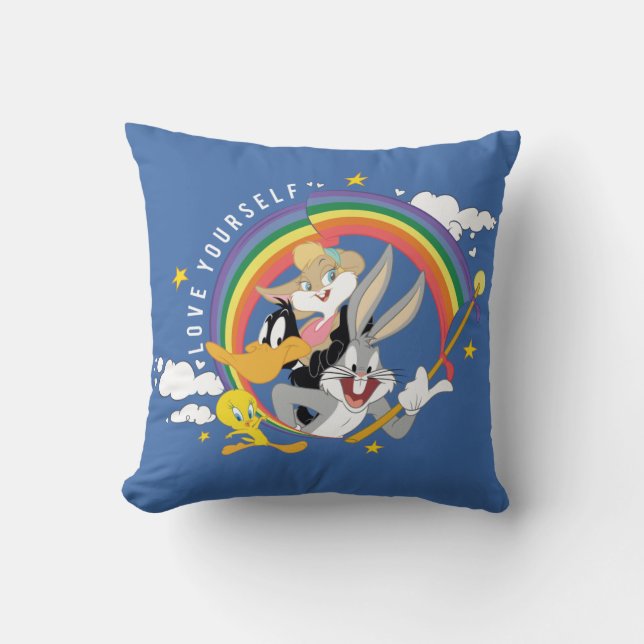 Almofada LOONEY TUNES™ - Love Yourself Pride Badge (Frente)