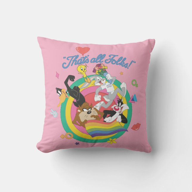 Almofada LOONEY TUNES™ - That's All Folks! Pride Bullseye (Frente)