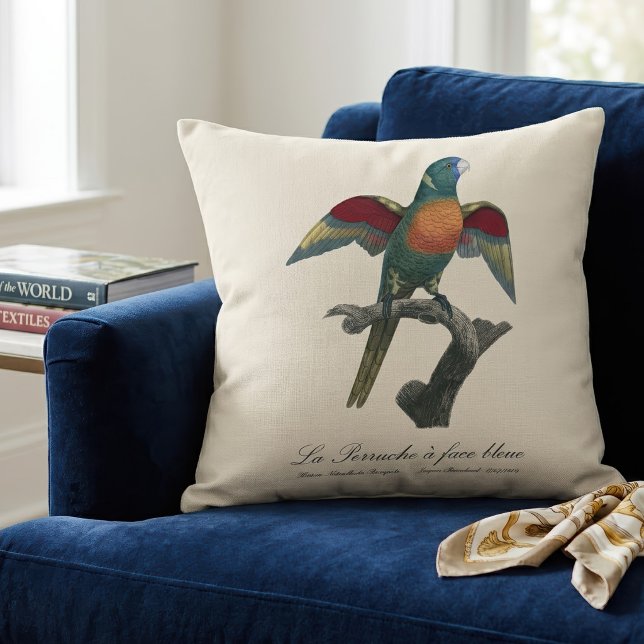 Almofada Loriqueet Louro, Trichoglossus haematodus (Coconut Lorikeet, Trichoglossus haematodus. Throw Pillow)