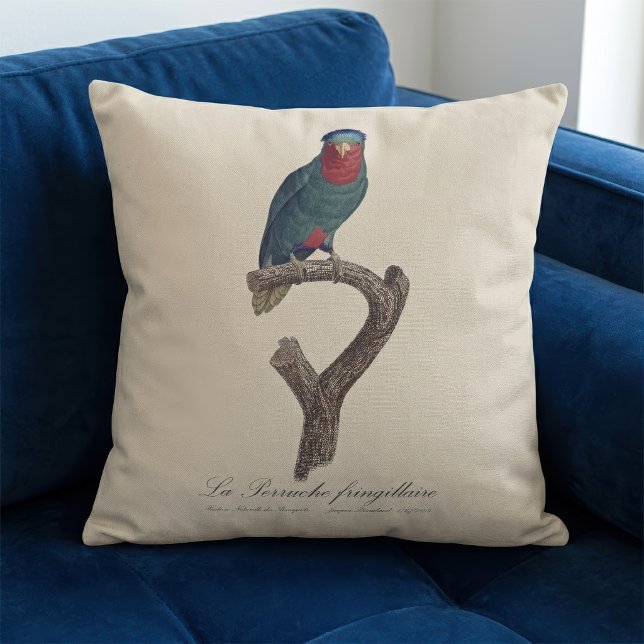 Almofada Loriqueut de Coroa Azul, Vini Australis (Blue-Crowned Lorikeet, Vini Australis. Throw Pillow)