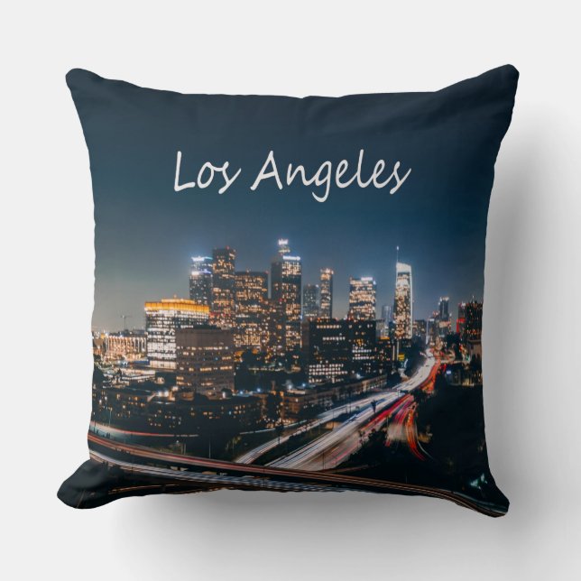 Almofada Los Angeles California City Skyline à noite (Frente)