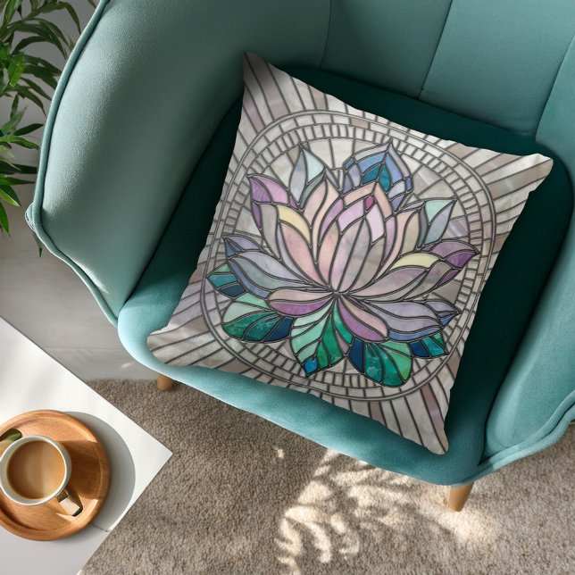 Almofada Lotus Flower Mosaic Art (Criador carregado)