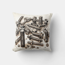 Almofada Loucos e parafusos 2 Travesseiros decorativos late