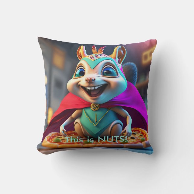 Almofada Loucos Engraçados Pizza Cushion (Frente)