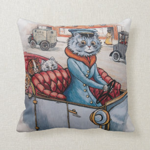 Almofada Louis Wain - Chauffeur do gato com gatinhos