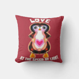 Almofada Love at the Speed of Light Penguin Gift