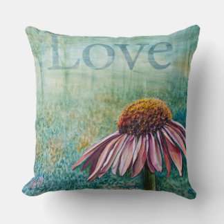 Almofada Love Coneflower/Family Dandelion Travesseiro