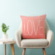 Almofada Love Coral Pink Modern Simples Typografia (Chair)