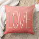 Almofada Love Coral Pink Modern Simples Typografia (Blanket)