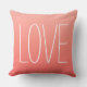 Almofada Love Coral Pink Modern Simples Typografia (Front)