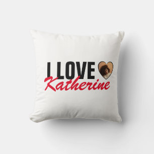 Almofada Love Custom Photo Heart and Name Poster