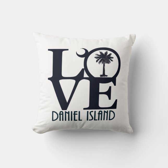 Almofada LOVE Daniel Island Carolina do Sul (Frente)