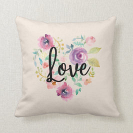 Almofada Love Floral Heart Travesseiro decorativo