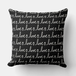 Almofada Love Handwritten Valentine's Throw Pillow