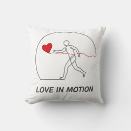 Almofada Love In Motion Minimalist Line Art Slogan Tee