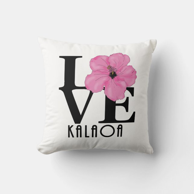 Almofada LOVE Kalaoa rosa (Frente)