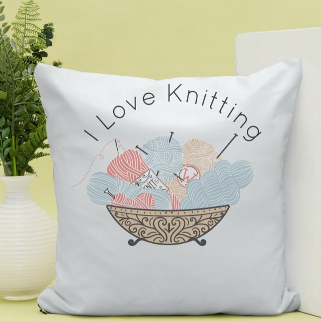Almofada Love Knitting Yarn Bowl (Criador carregado)