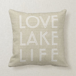 Almofada LOVE LAKE LIFE nome de lago personalizado