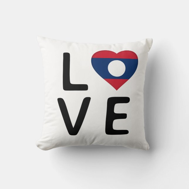 Almofada Love - Laos Flag (Frente)