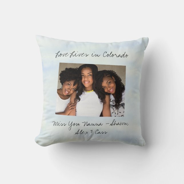 Almofada Love Lives In Colorado State Shaped Custom Photo (Frente)