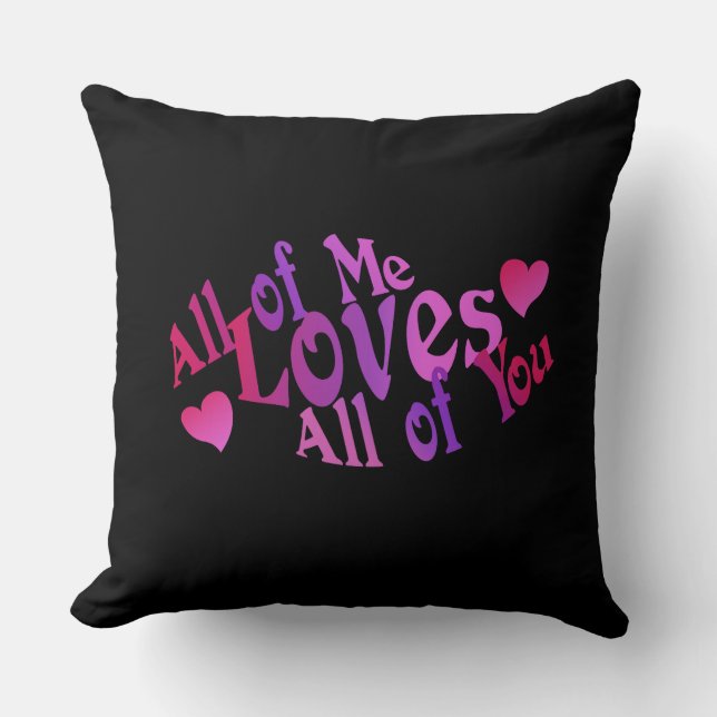 Almofada Love Quote Throw Pillow Valentine's Gift (Frente)