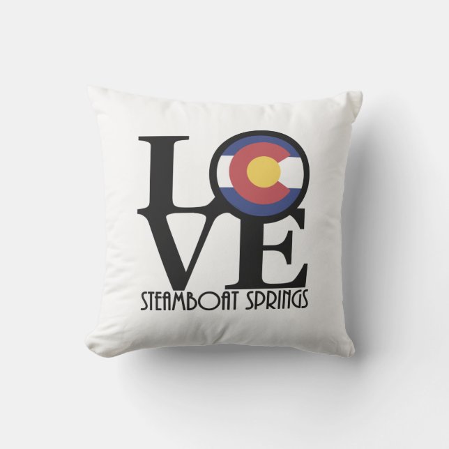 Almofada LOVE Steamboat Primaveras Colorado (Frente)