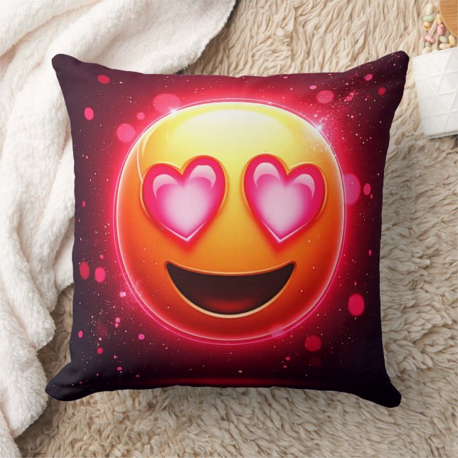 Almofada Love Struck Emoji Hearts Glow (Cobertor)