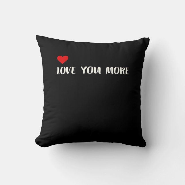 Almofada Love You More Minimalist Love Quote  (Frente)
