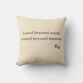 Almofada Loved Beyond Words Pet Memorial Pillow