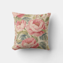 Lovely Pink Peoni Flowers Pattern, Elegant