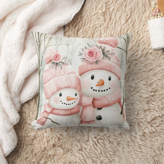Almofada Lovely Snowman Family Cushion (Cobertor)