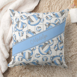 Almofada Lt cinza azul, massa volebolinha, com destaque líq