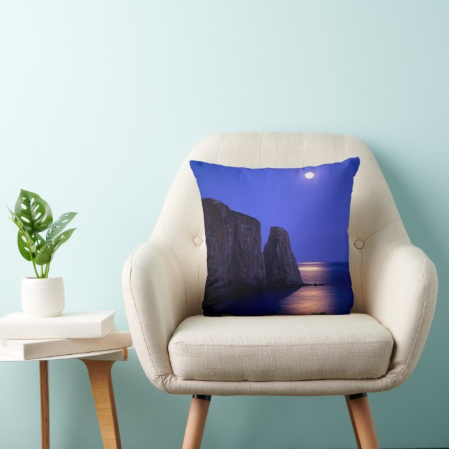 Almofada Lua ao crepúsculo | Rocha Perce Costa Gaspe Quebec (Cadeira)