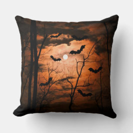 Almofada Lua cheia Spooktacular, Floresta e Morcegos