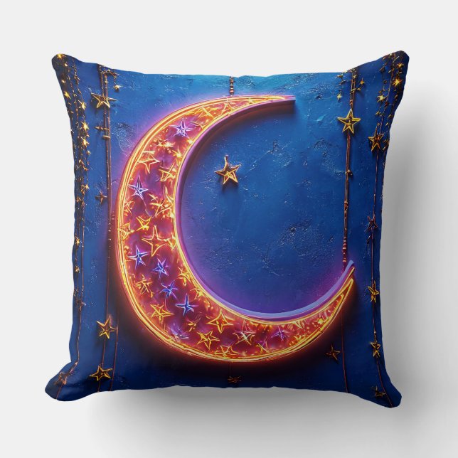 Almofada Lua crescida brilhante (Frente)