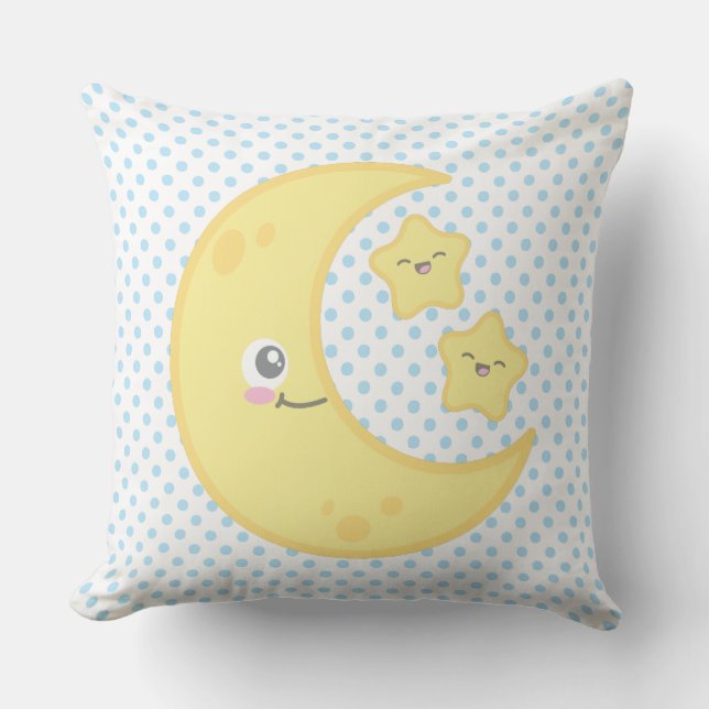 Almofada Lua de Kawaii e travesseiro decorativo das (Frente)