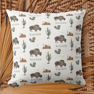 Almofada Lua do Deserto de Buffalo Bison Cactus