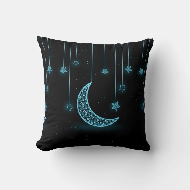 Almofada Lua e Estrelas Penduradas (Frente)