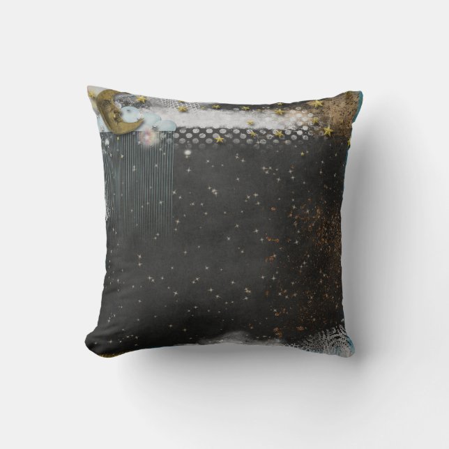 Almofada Lua e estrelas personalizadas (Frente)
