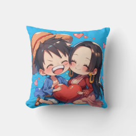 Almofada Luffy & Boa Hancock Anime Throw Pillow