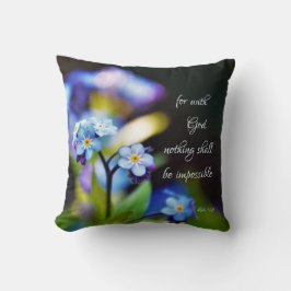 Almofada Luke 1:37 Por Deus nada será impossível