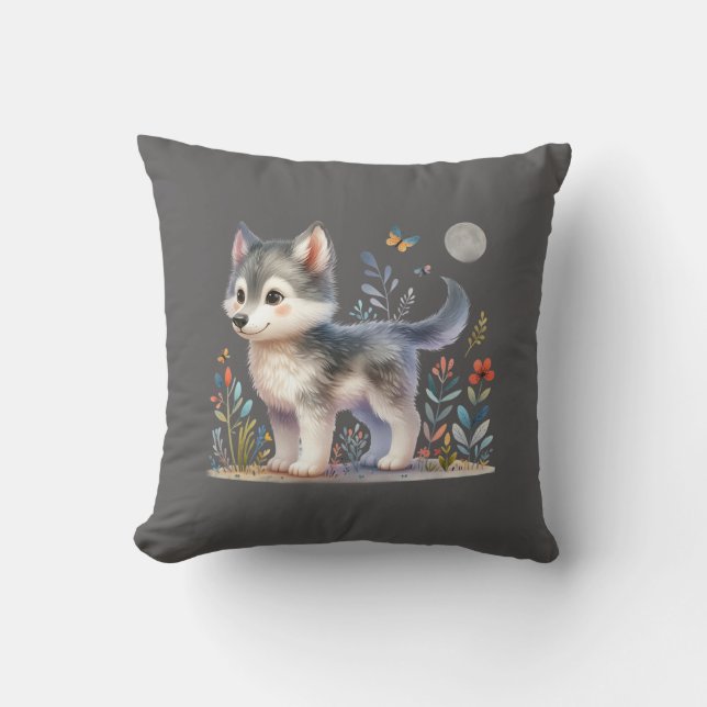 Almofada Lunar Cub - Baby Wolf Pillow (Frente)