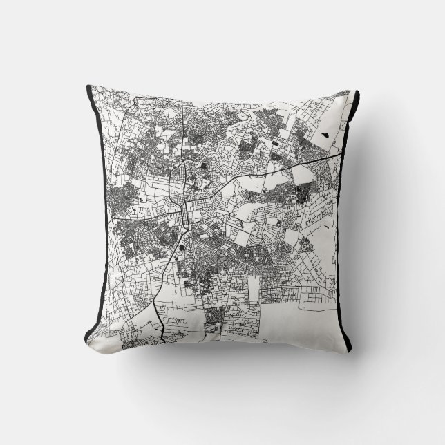 Almofada Lusaka Zambia City Map (Frente)